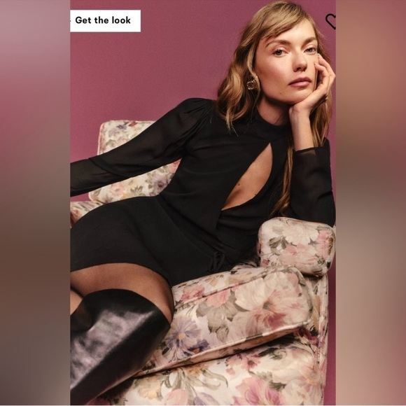 Reformation Ottessa Long-Sleeve Surplice Mini Dress - Picture 4 of 9